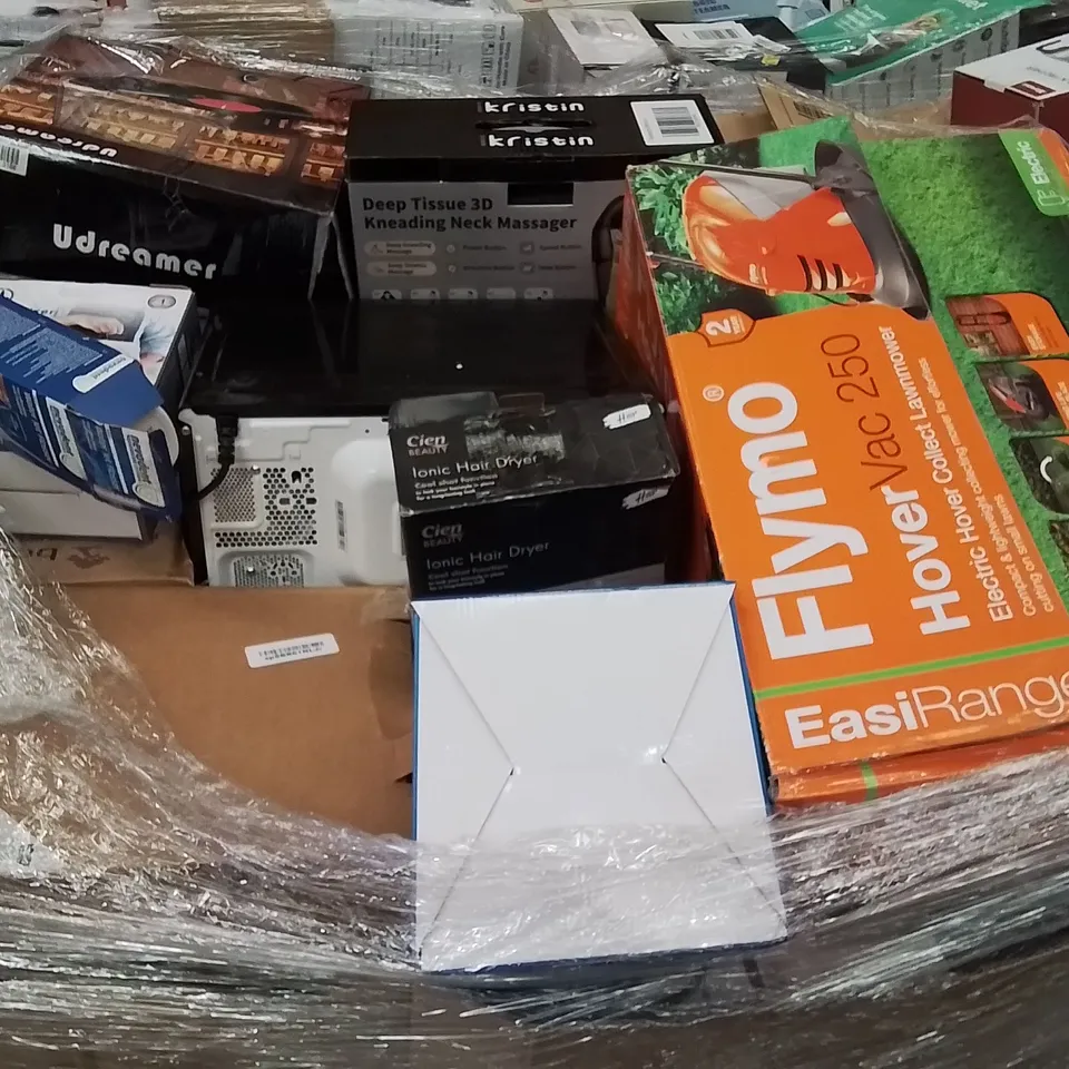 PALLET CONTAINING A LARGE QUANTITY OF ELECTRICAL PRODUCTS TO INCLUDE;HAIR DRYER,IRON,NECK MASSAGER 