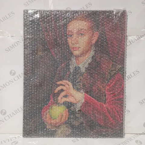 HOLY BOY WITH APPLE CANVAS ART PRINT