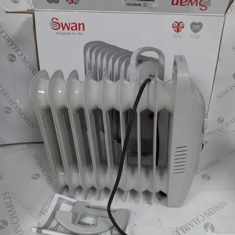 BOXED SWAN 1000W MINI OIL HEATER - WHITE