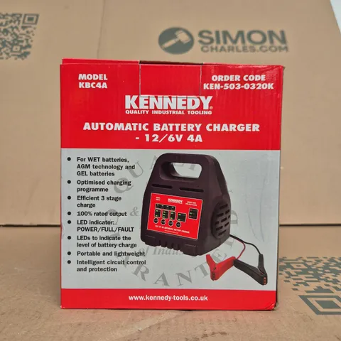 KENNEDY AUTOMATIC BATTERY CHARGER 12/6V 4A (MODEL KBC4A)