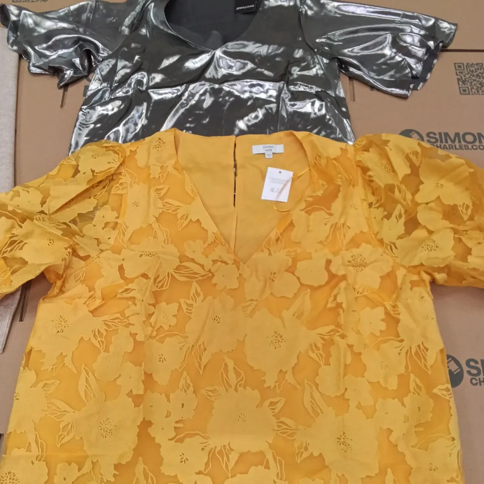 PALLET OF BRAND NEW WOMENS QUALITY DESIGNER CLOTHES APPROXIMATELY 130 TO INCLUDE; CARDIGANS, VEST TOPS, TOPS ETC