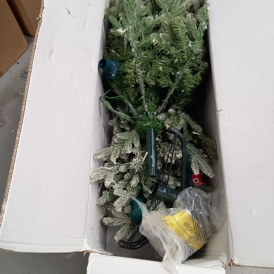 SANTA'S BEST PRE-LIT SNOW KISSED AUBURN CHRISTMAS TREE 8FT - COLLECTION ONLY