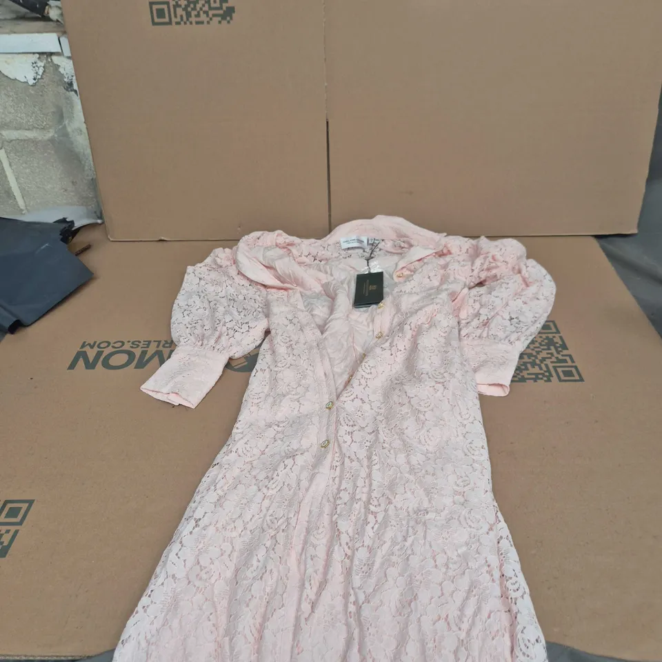 HOLLAND COOPER PINK LACE DRESS – UK 10