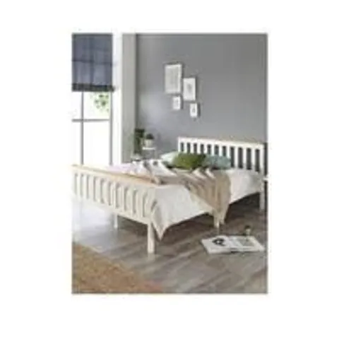 CLAYTON WOODEN BED FRAME WITH MATTRESS - COLLECTION ONLY 