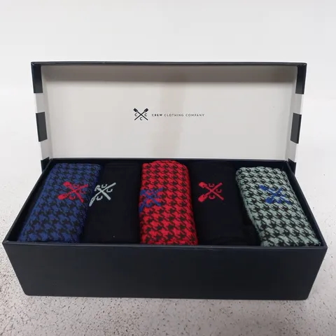 CREW CLOTHING COMPANY 5-PACK BAMBOO SOCK BOX IN VARIOUS COLOURS - ONE SIZE