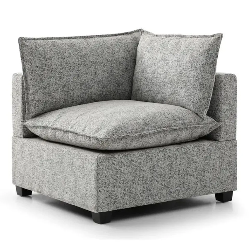 BOXED MODA BOUCLE MODULAR CORNER SEAT - BOUCLE GREY (2 BOXES) RRP £459