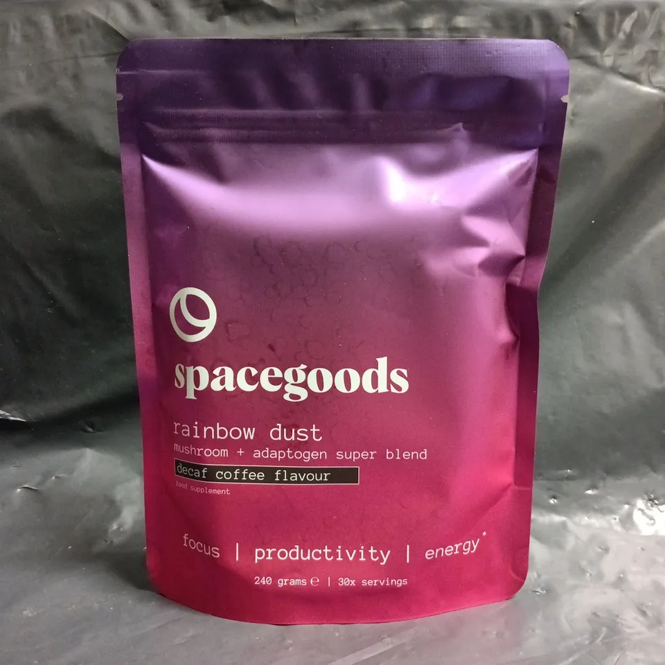 SPACEGOODS RAINBOW DUST MUSHROOM + ADAPTOGEN SUPER BLEND DECAF COFFEE FLAVOUR FOOD SUPPLEMENT