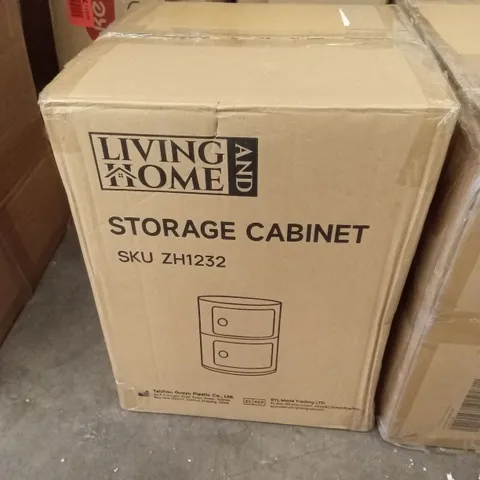 BOXED LIVING AND HOME STORAGE CABINET - WHITE (1 BOX)