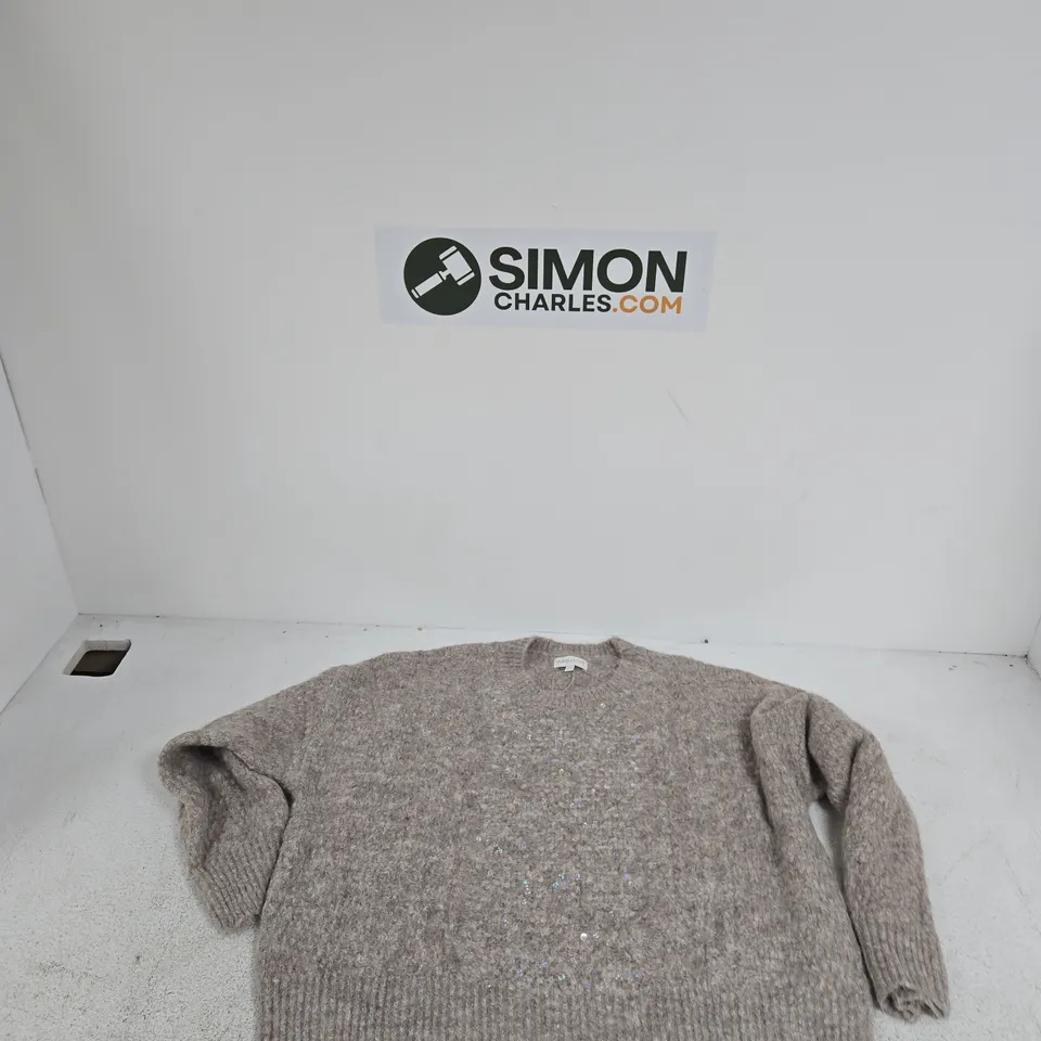 APRICOT WOMEN'S GREY KNIT SWEATER, UK 16 (US 12, EU XL)