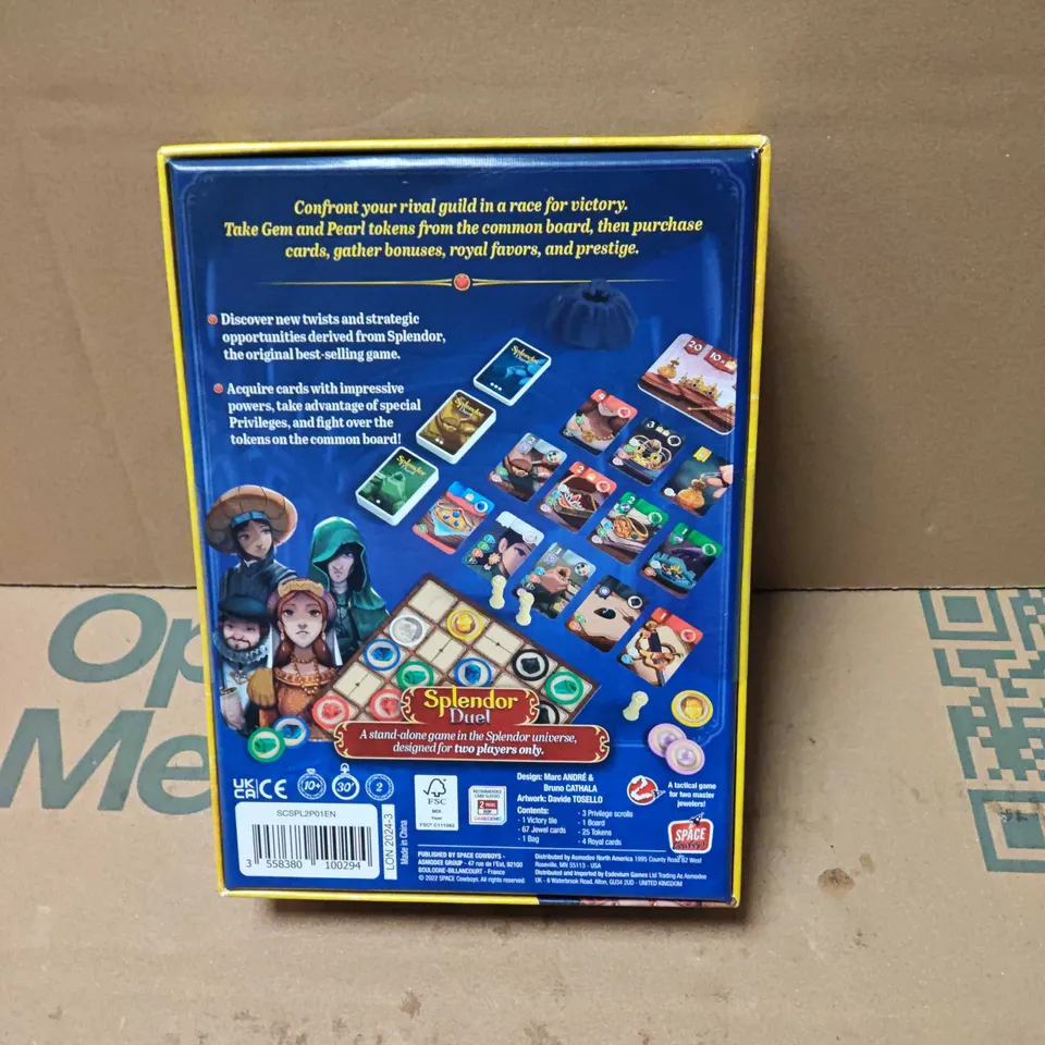 SPLENDOR DUEL – STAND-ALONE TWO-PLAYER BOARD GAME (BOXED)