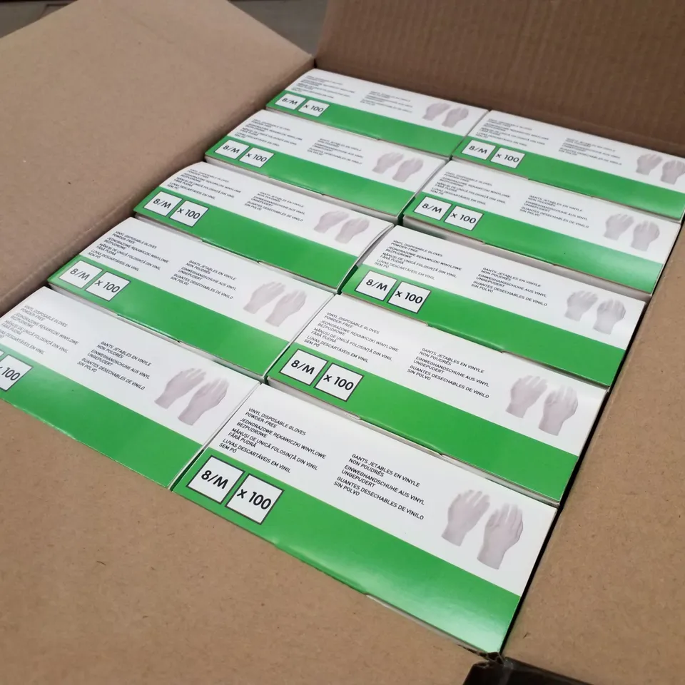 PALLET OF APPROXIMATELY 60 INTCO VINYL DISPOSABLE GLOVES 100PK BOXES - MEDIUM