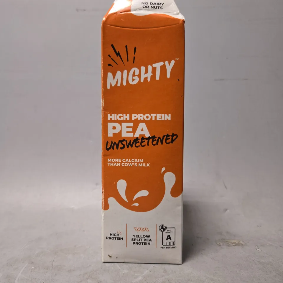 TOTE OF APPROXIMATELY 7 MIGHTY HIGH PROTEIN PEA UNSWEETENED 