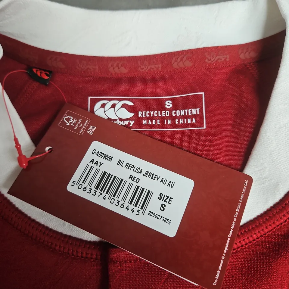 CANTERBURY RUGBY JERSEY – RED, SIZE S, HOWDEN SPONSOR, CCC BRANDING