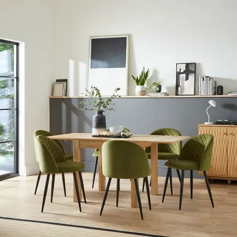 BOXED FULTON 4-6 SEATER RECTANGULAR FLIP TOP DINING TABLE - PARQUET EFFECT (1 BOX)