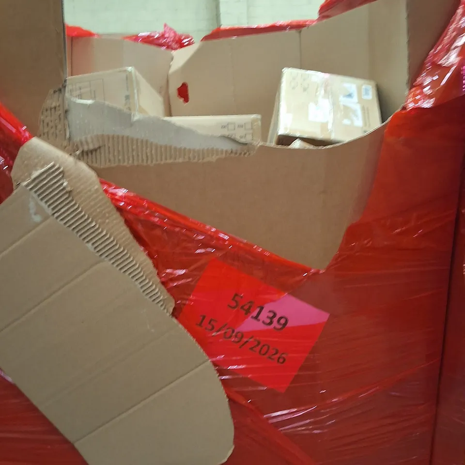 PALLET OF ASSORTED HOUSEHOLD ITEMS AND PRODUCTS TO INCLUDE;AIR COOLER,MIRROR,STEP STOOL