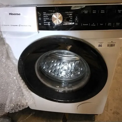 DESIGNER HISENSE WFGA9014V FREESTANDING WASHING MACHINE WHITE