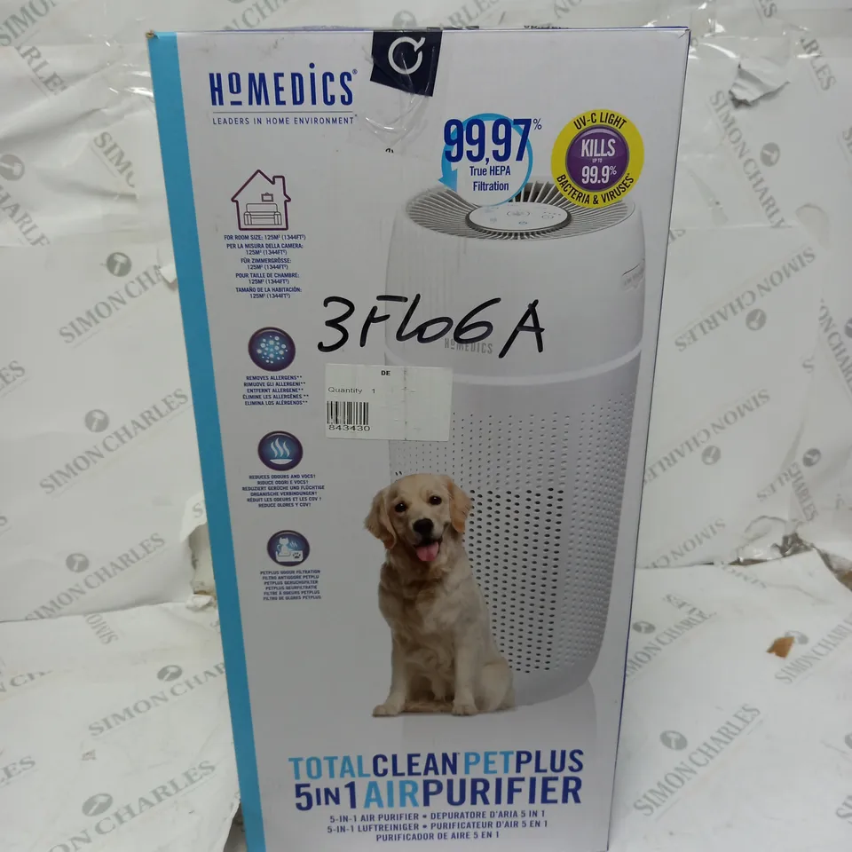 HOMEDICS TOTAL CLEAN WHITE AIR PURIFIER