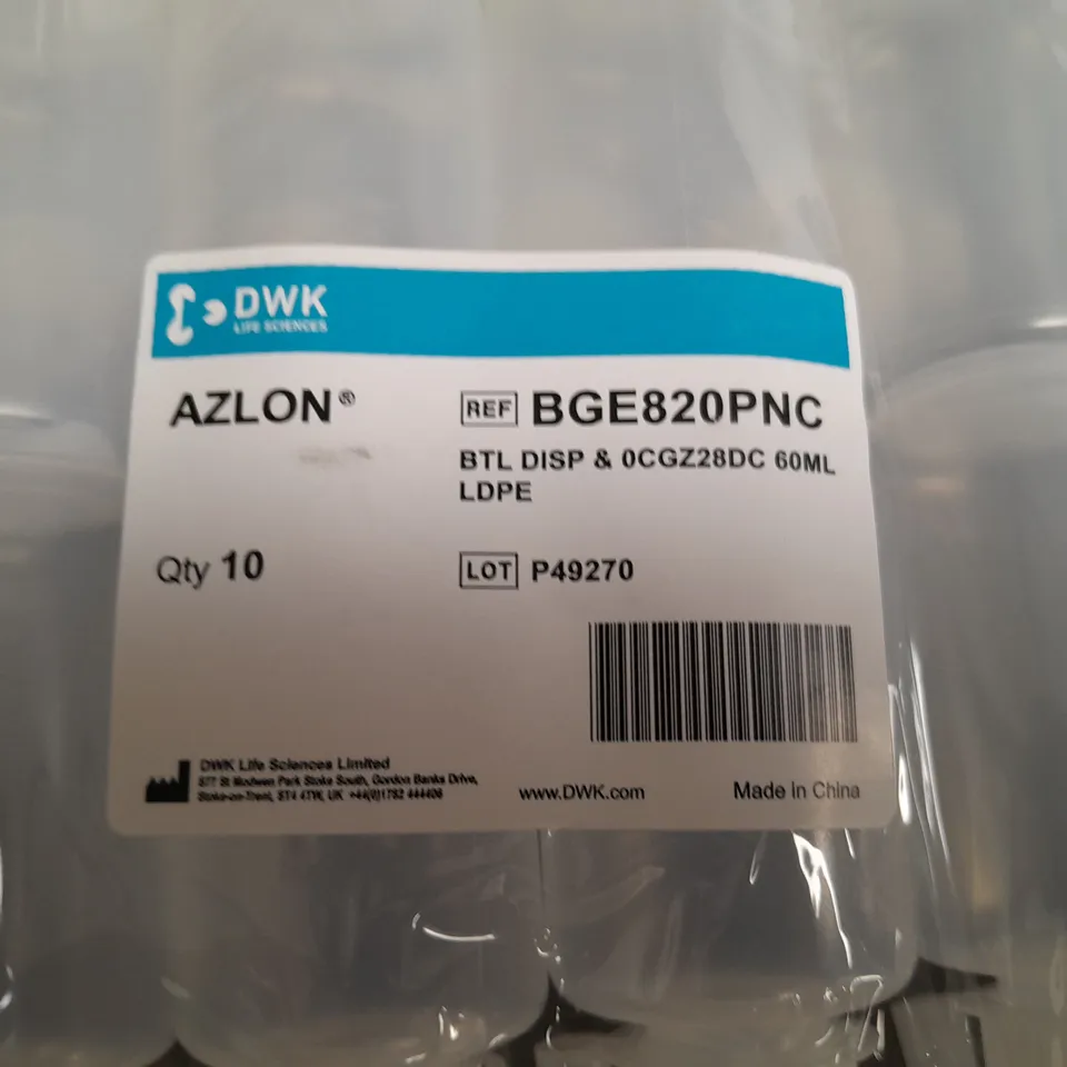 LOT OF 4 10-PACKS OF 60ML DISPENSER BOTTLES