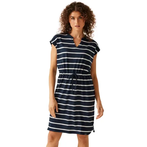 BRAND NEW REGATTA WOMENS BAYLETTA UV PROTECT DRESS IN NAVY/WHITE STRIPES SIZE UK 10