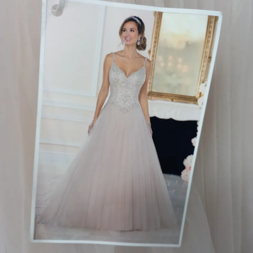 STELLA YORK IVORY TULLE WEDDING DRESS - UK 14