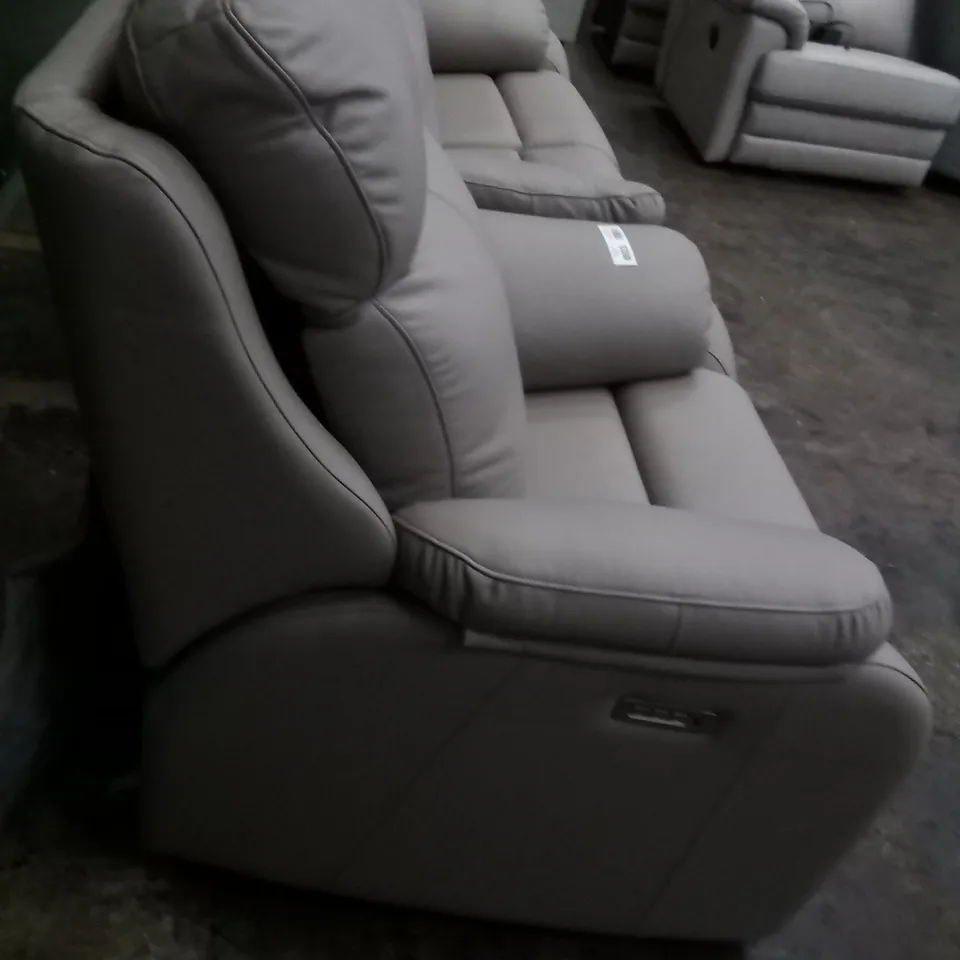 DESIGNER G PLAN MADE KINGSBURY OXFORD MUSHROOM TWO SEATER SOFA AND ELECTRIC RECLINING ARMCHAIR