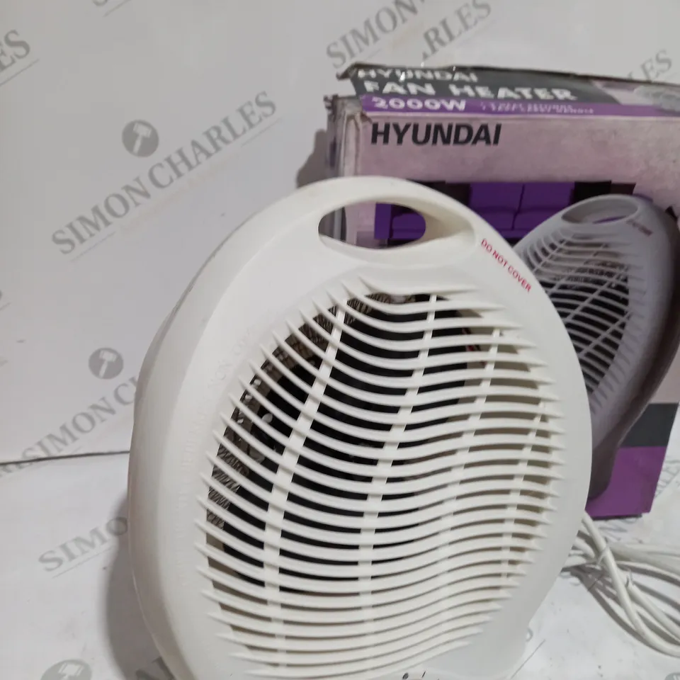 BOXED 2000W WHITE HYUNDAI FAN HEATER 