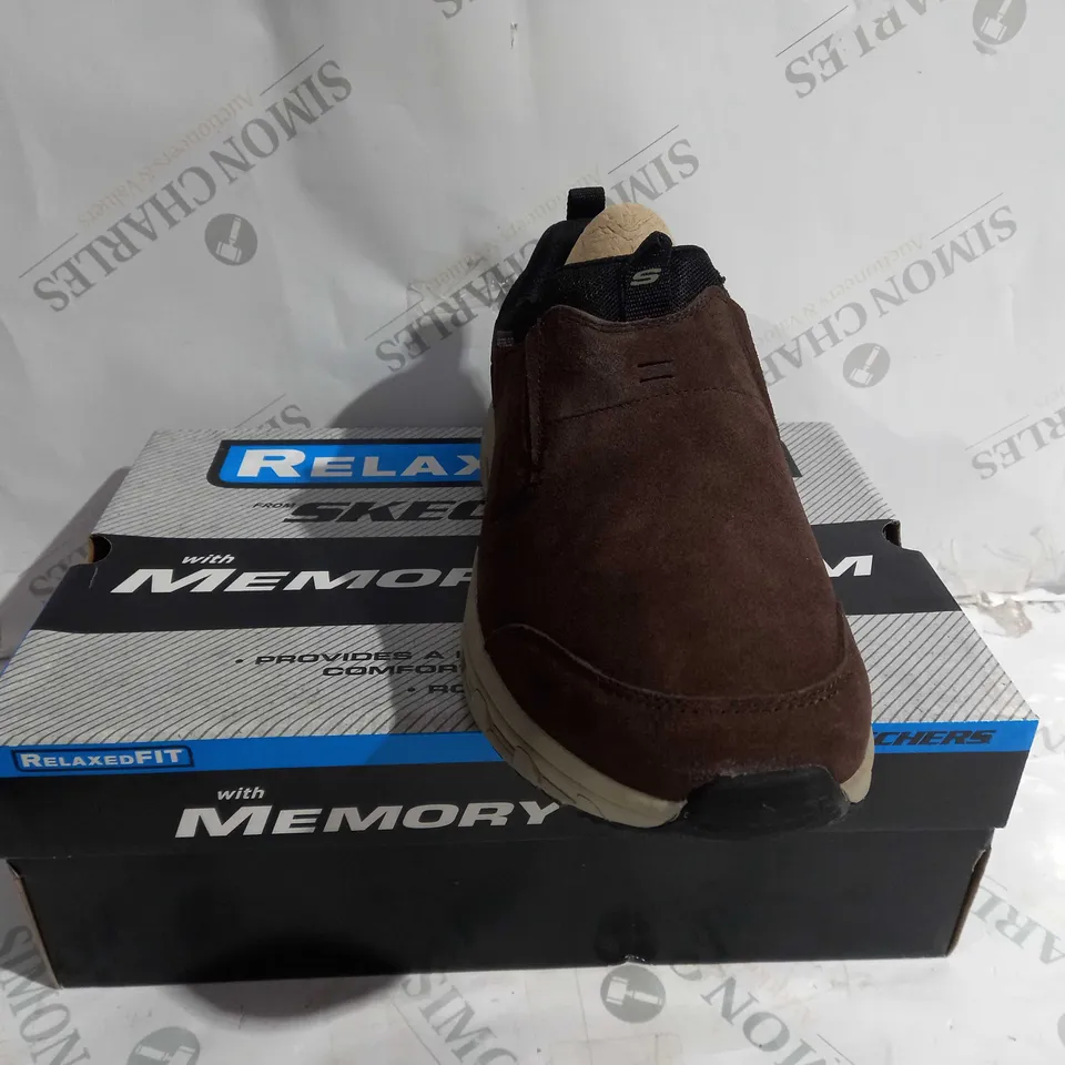 SKECHERS MEN'S OAK CANYON SUEDE SLIP ON SHOE - 11