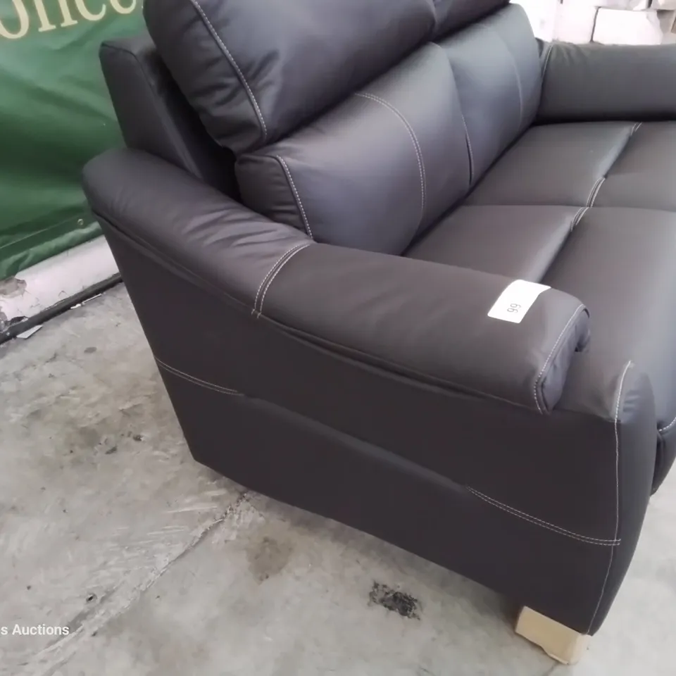 QUALITY BRITISH DESIGNER & MANUFACTURED G PLAN HURST SMALL TWO SEATER SOFA CAMBRIDGE BUFFALO LEATHER 