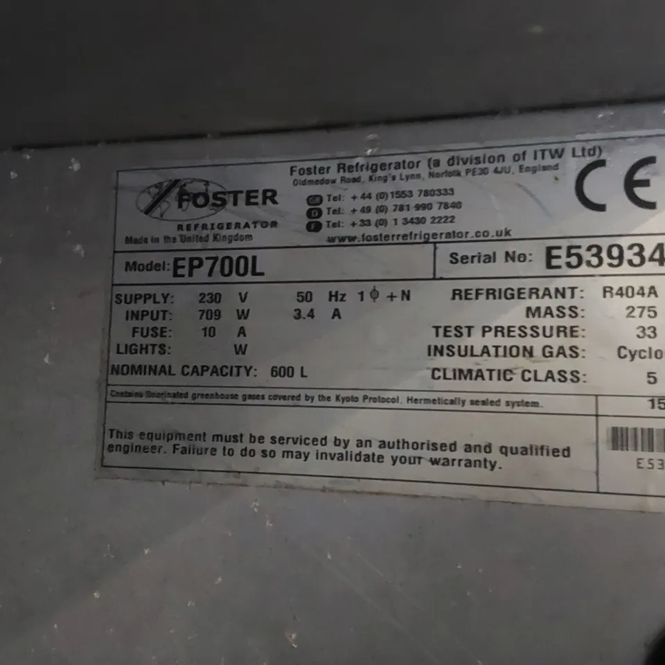 FOSTER ECO PRO G2 COMMERCIAL FREEZER