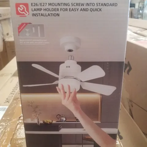 BOXED SOCKET FAN LIGHT 2-IN-1 LED LIGHT & FAN