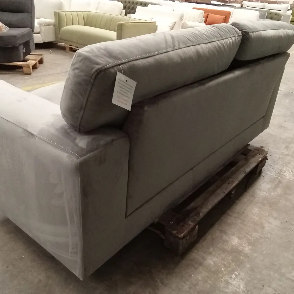 MANHATTAN 3 SEATER SOFA, GREY HOUSE VELVET