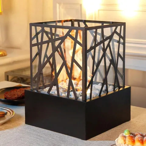 BOXED TABLETOP FIRE BOWL POT