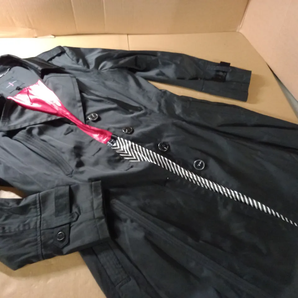 JASPER CONRAN BUTTON UP BLACK COAT - 14