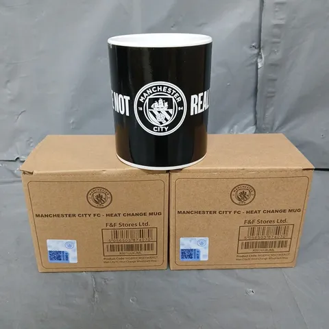 BOX OF APPROX 30 MANCHESTER CITY HEAT CHANGE MUGS / COLLECTION ONLY