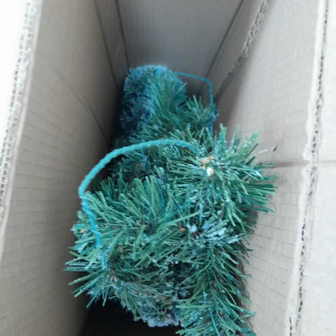 BOXED 9FT PRELIT EMPEROR FLOCKED GARLAND (1 BOX)