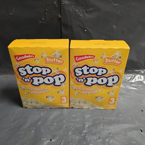 STOP 'N POP BUTTER MICROWAVE POPCORN - X12 BOXES