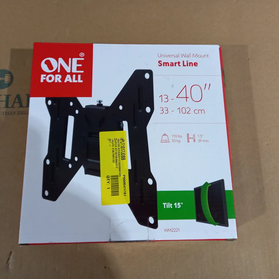 ONE FOR ALL SMART LINE UNIVERSAL WALL MOUNT FOR TVS 13-40 INCH