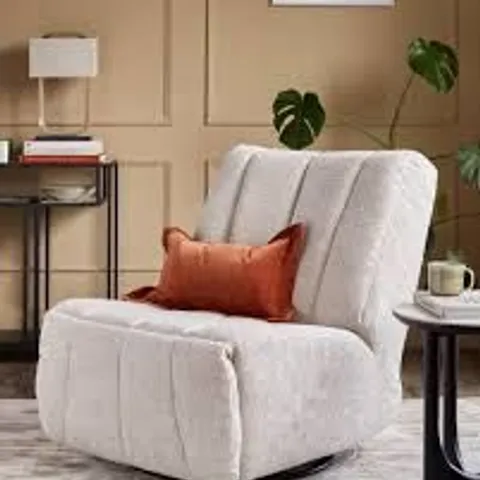 BOXED DANETTI JAYLA NATURAL CHUNKY WEAVE ROCKING SWIVEL RECLINER (1 BOX)