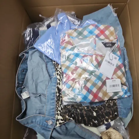 APPROXIMATELY 20 ASSORTED CLOTHING ITEMS IN VARIOUS SIZES, STYLES AND COLOURS