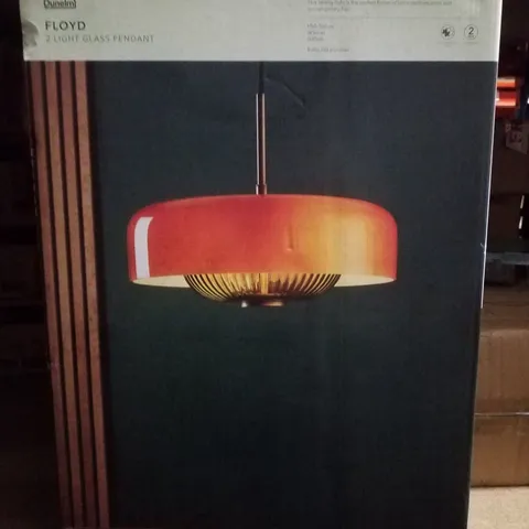 BOXED DUNELM FLOYD 2 LIGHT GLASS PENDANT 