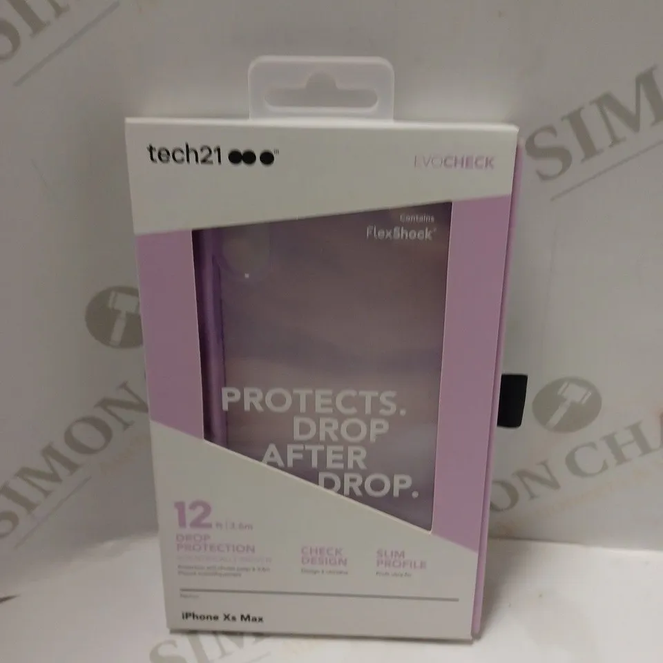 TECH 21 EVOCHECK DROP PROTECTION IPHONE XS MAX PURPLE - BOX OF 82