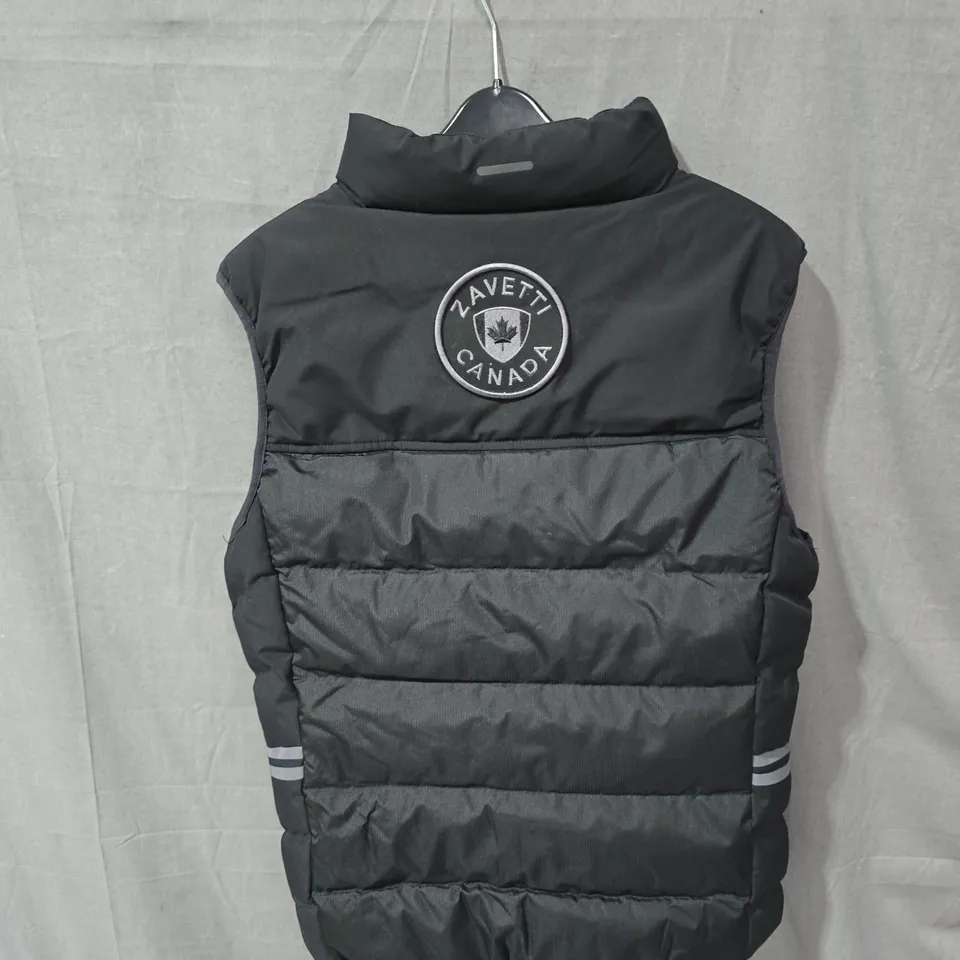 NAVETTI CANADA PADDED QUILTED VEST – BLACK SLEEVELESS GILET 