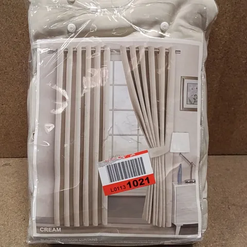 BAGGED BLACKOUT CURTAINS 66" X 72" - EYELET CREAM 