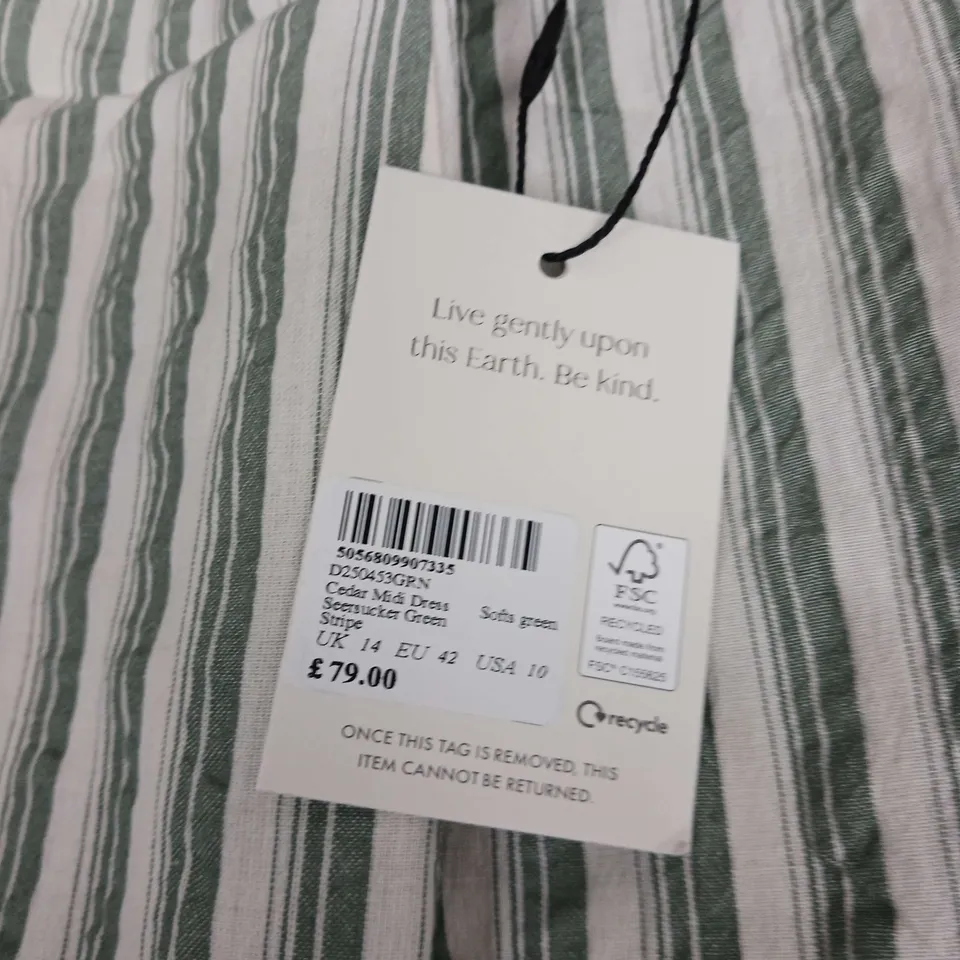 NOBODYS CHILD CEDAR MIDI DRESS - SIZE 14
