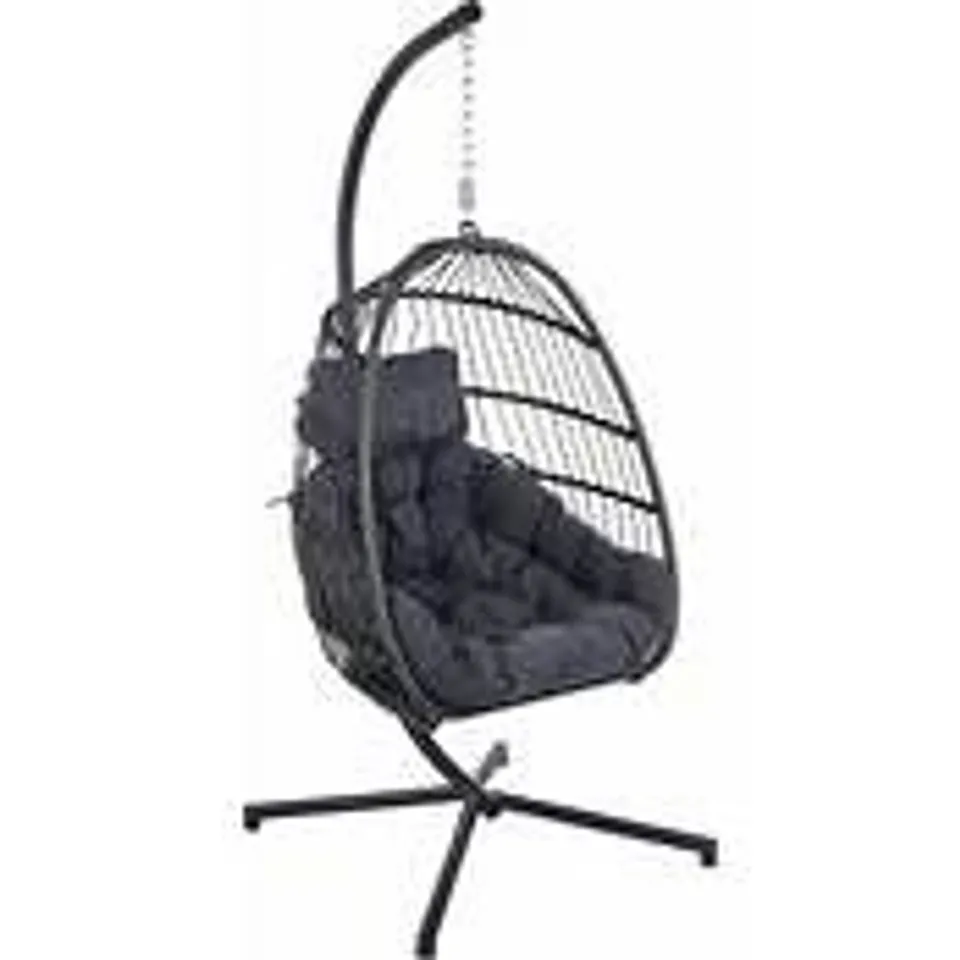 HOLLY FOLDING HANGING CHAIR - LIGHT GREY