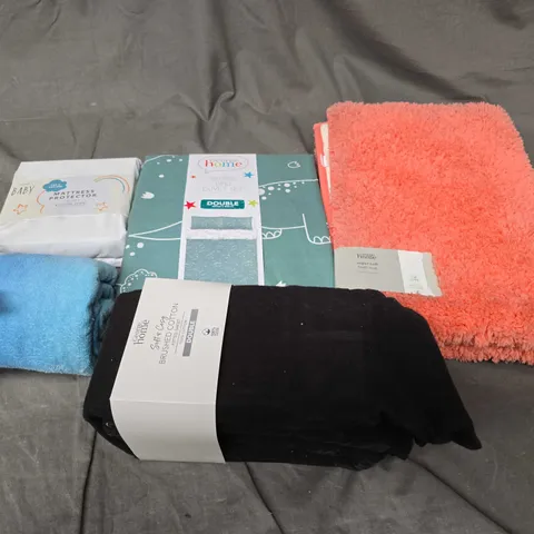 APPROXIMATELY 20 ASSORTED HOUSEHOLD PRODUCTS TO INCLUDE DUVET SETS, MATTRESS PROTECTOR, TOWELS ETC