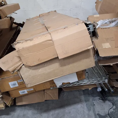PALLET CONTAINING ASSORTED NISBIT PRODUCTS & PARTS INCLUDING SHELVING RACK & STEEL TABLES