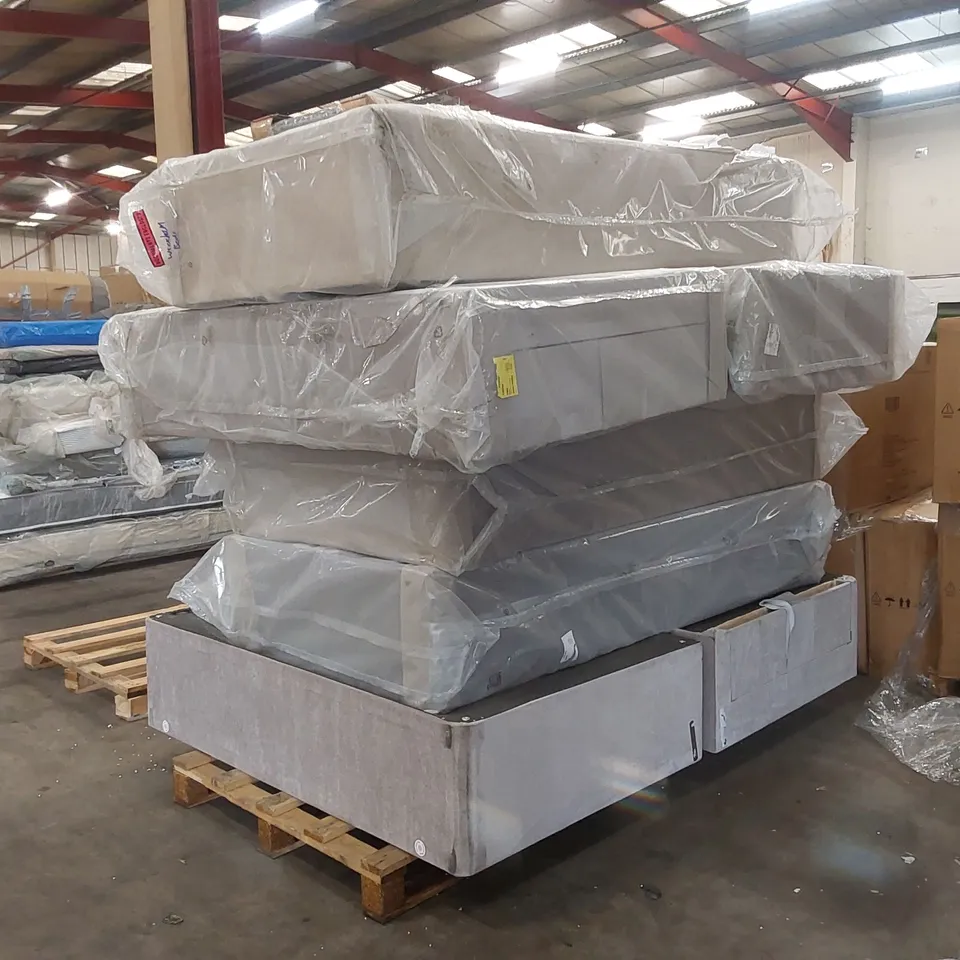 PALLET 7x ASSORTED DIVAN BASE PARTS AND 1x HEADBOARD