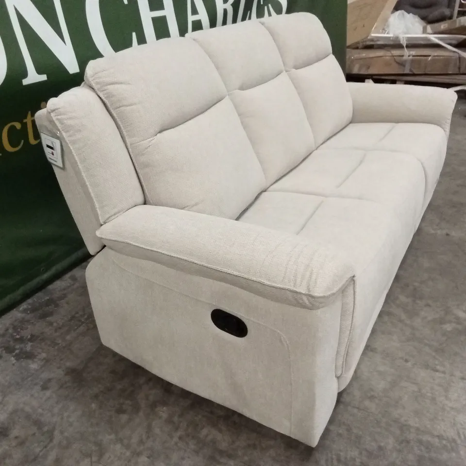 MIRO 3 SEATER MANUAL FABRIC RECLINER SOFA RRP £999