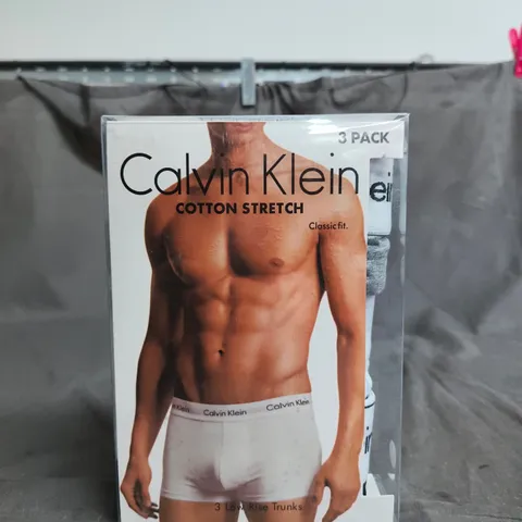 CALVIN KLEIN COTTON STRETCH 3 PACK MENβS LOW RISE TRUNKS β SIZE M